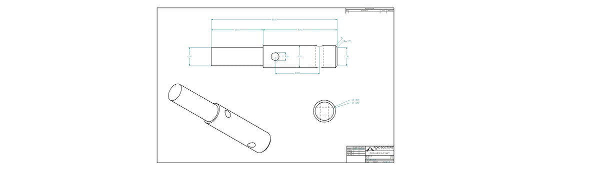 AGGRG FEED AUGER IDLER SHAFT 6"
