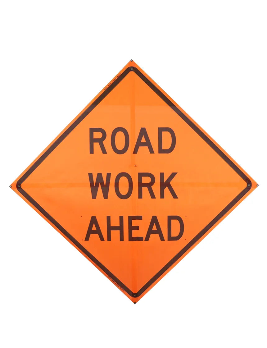 Road Work Ahead Roll Up Sign