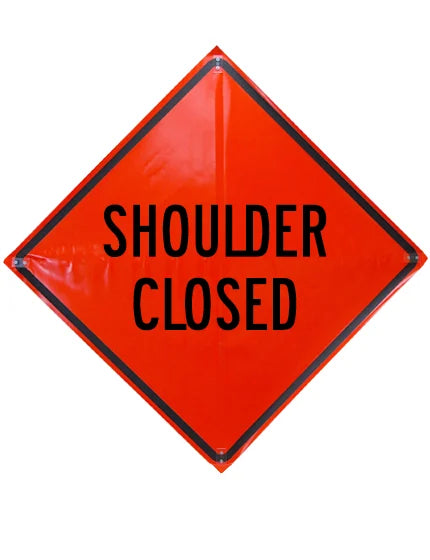 Shoulder Closed Roll Up Sign