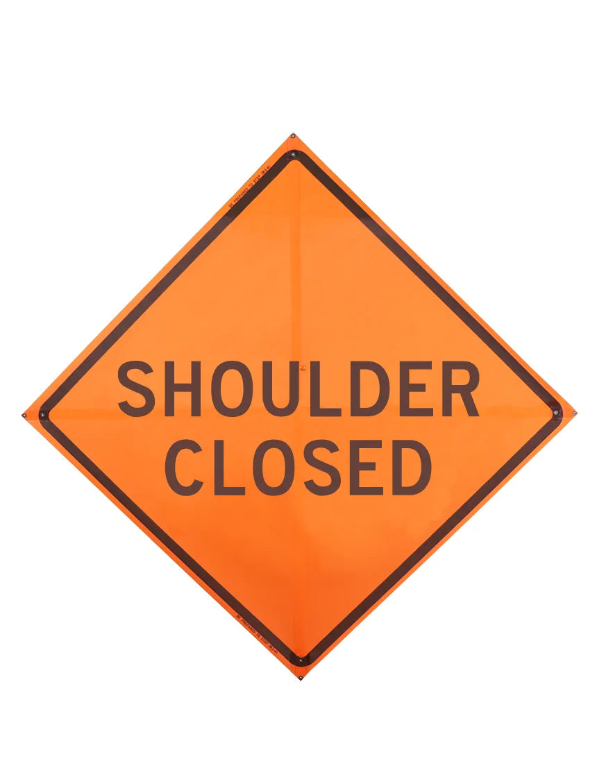 Shoulder Closed Roll Up Sign