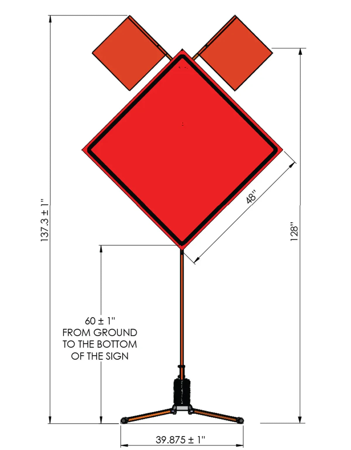 Watchdog Heavy Duty Double Spring Sign Stand for Rigid or Roll Up Signs