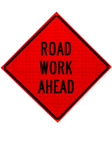 Road Work Ahead Roll Up Sign